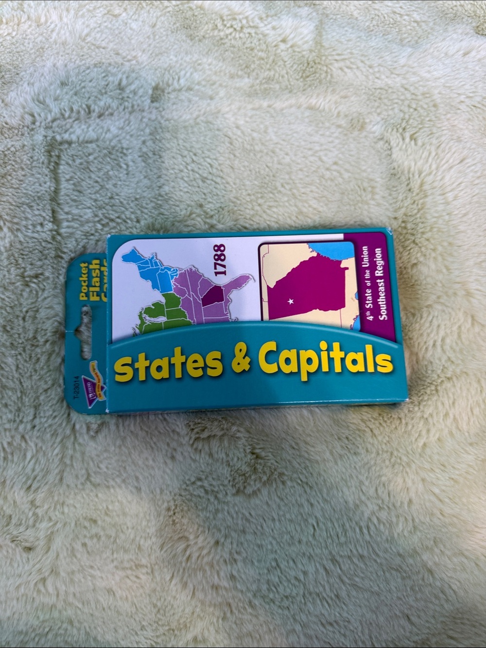 States & Capitals Flash Cards - Blue Educational Learning Set